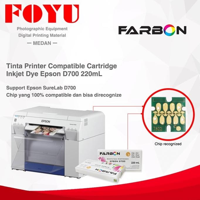 Tinta Printer Compatible Cartridge Inkjet Dye Epson D700 220mL
