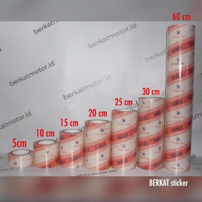 

TRANSFER / MASKING TAPE TRANSIGN 5 cm LAMINASI CUTTING STICKER STIKER murah