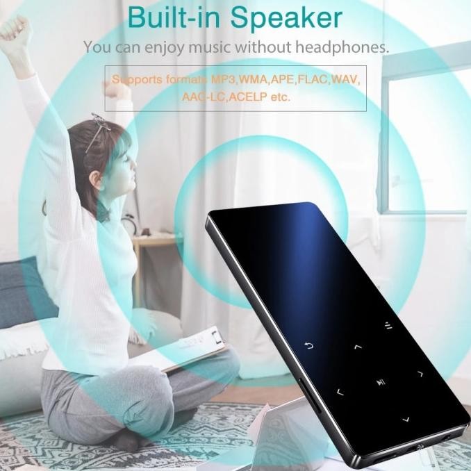 PROMO MP3 Player Digital Audio Player Bluetooth Touchscreen 8GB With Speaker