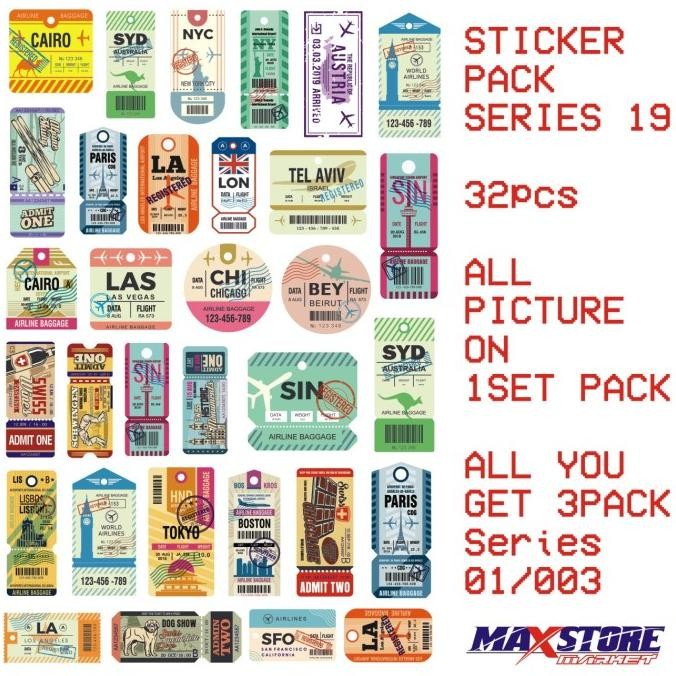 

travel sticker pack 3pack series / the best series travel sticker pack / travel sticker pack / luggage sticker / the best series travel sticker pack / luggage sticker / travel bag sticker / japan sticker / airline sticker / boardingpass sticker murah