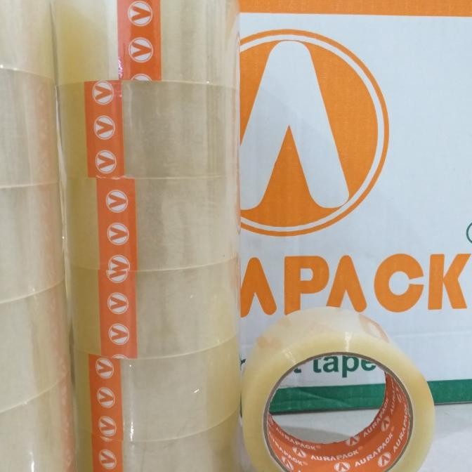 

lakban bening aurapack 45mm x70 meter isi 6 murah