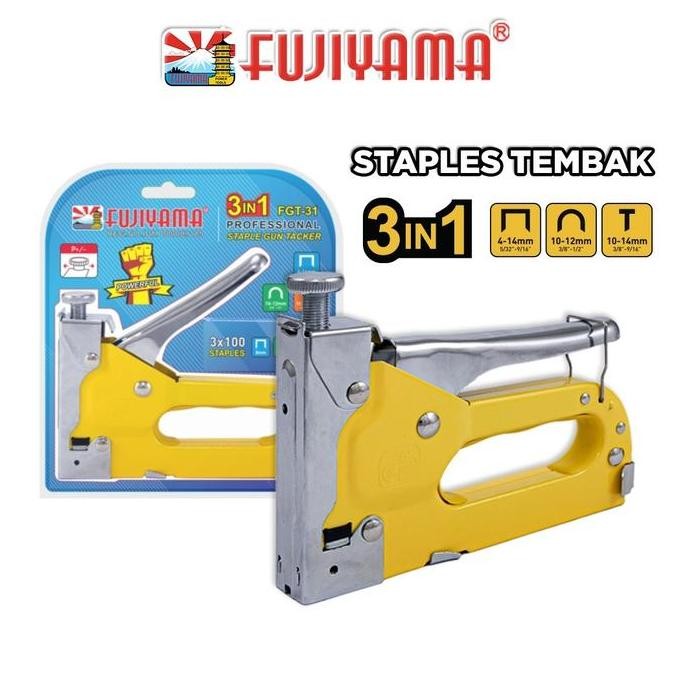 

FUJIYAMA Gun Tacker Alat Staples dan Paku Tembak 3in1 / Staple Gun 4-14mm HIGH QUALITY