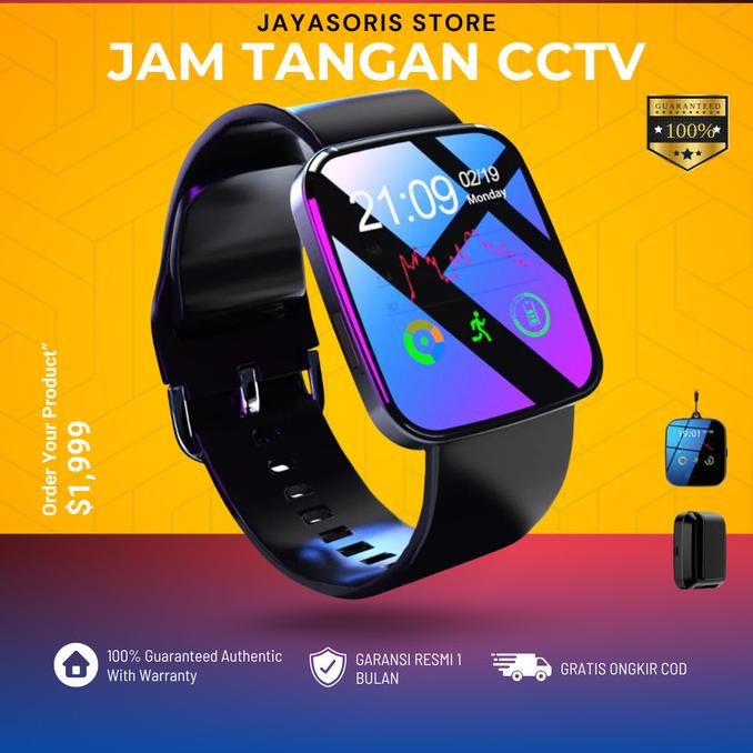 Kamera CCTV Mini Spy Cam Hidden Camera Pengintai Kecil Tanpa Kabel Bentuk Jam Tangan Wifi Portable J