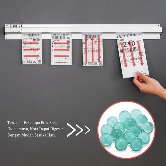 

Bill Holder/ Receipt Holder/ Capitan Nota Stainless 45x6 cm murah