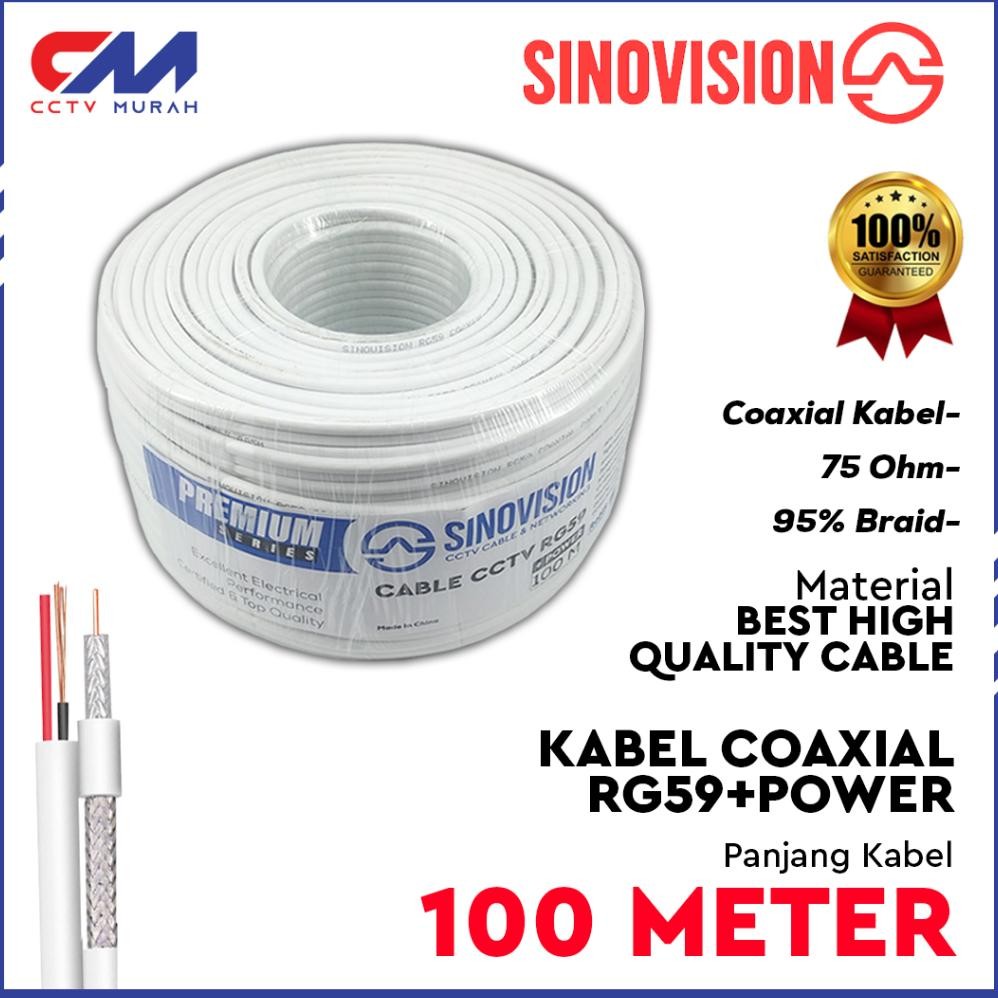 Kabel Coaxial CCTV RG59 100 Meter, 50 Meter, 25 Meter, Kabel CCTV RG59 Coaxial 100 Meter