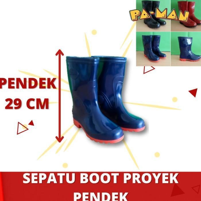 NEW SEPATU BOOTS PRIA WANITA / SEPATU BOOTS KARET PENDEK 29CM / SEPATU BOOT KARET PROYEK ORI
