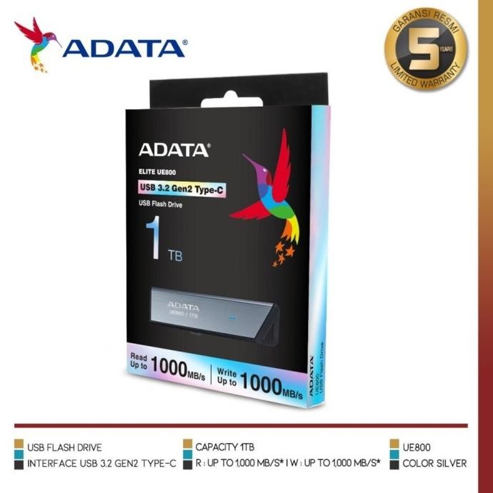 SSD ADATA ELITE UE800 2TB 1TB 512GB 256GB - TYPE-C EXTERNAL SSD PORTABLE ADATA UE800 2004T