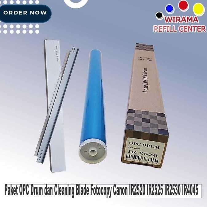 PAKET OPC Drum DAN CLEANING BLADE Fotocopy Canon Ir2520 Ir2525 IR2530