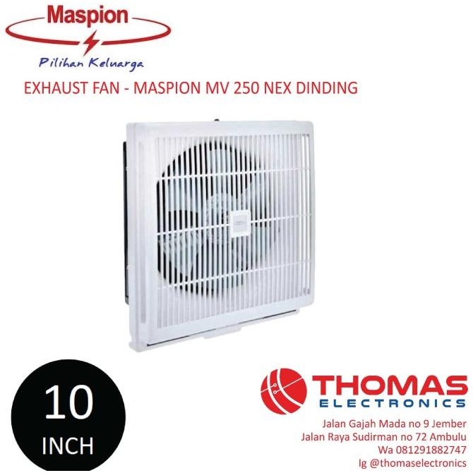 Exhaust Fan Maspion Mv 250 Nex Dinding Exhaust Fan Maspion 10 Inch New Stok