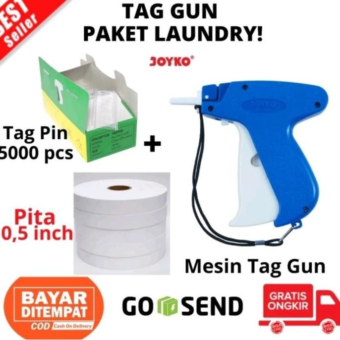 

Tag Gun Laundry Joyko Pita Komplit + Tag Pin & Pita Laundry 0,5 Inch dan 1 Inch murah