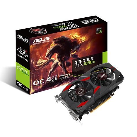 Asus Geforce GTX 1050 Ti Cerberus OC Edition 4GB DDR5 128BIT Dual Fan