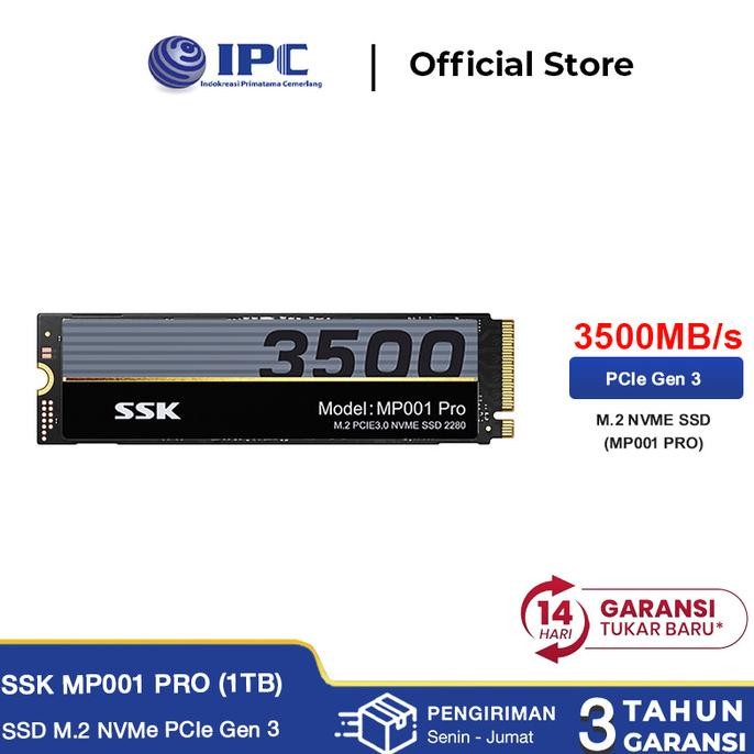 SSD SSK M.2 NVME 1TB PCIE GEN3 X4 2280 SSD NVME GEN 3 2004T