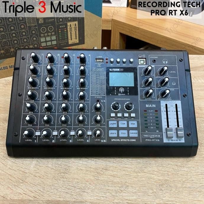 Recording Tech Pro Rtx6 Mixer Audio Usb 6 Channel Co