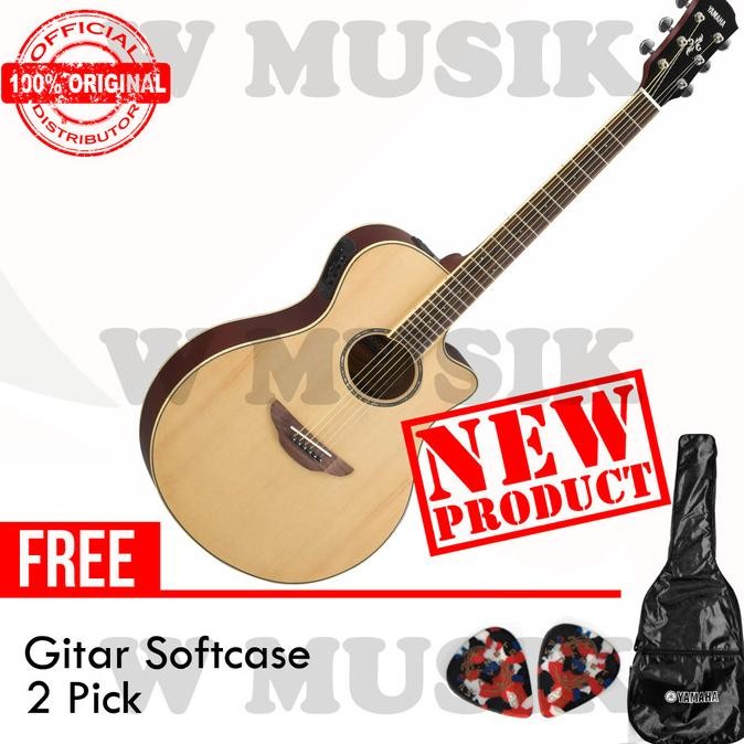 Yamaha Gitar Apx 600 / Apx600 / Apx-600 - Natural + Softcase + 2 Pick Co