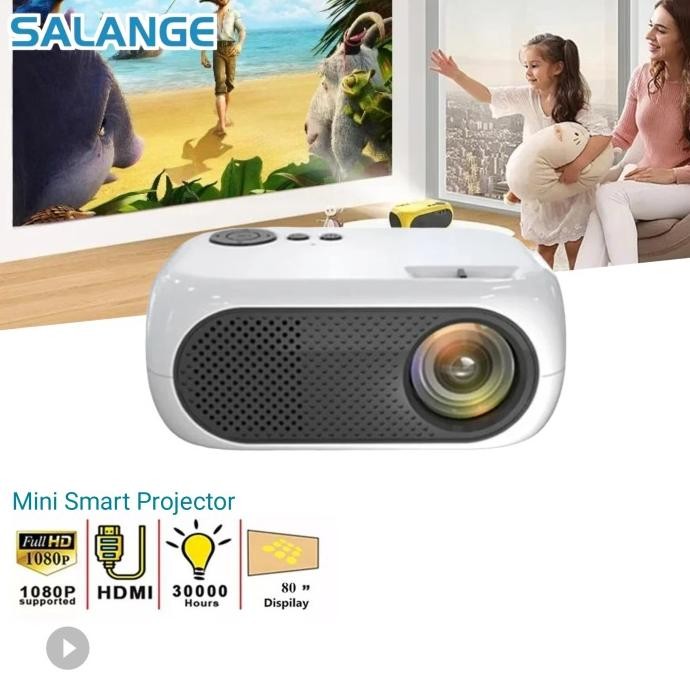 Smart Proyektor Mini Full Hd 1080P 1200 Lm Home Theater M24 Co