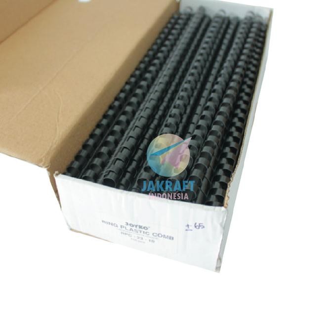 

(100 Pcs) Comb Spiral Plastik JOYKO RPC-23-10 Jilid Ring 10 mm 23 Lubang F4 Folio Hitam Black 3/8" Inch | PACK