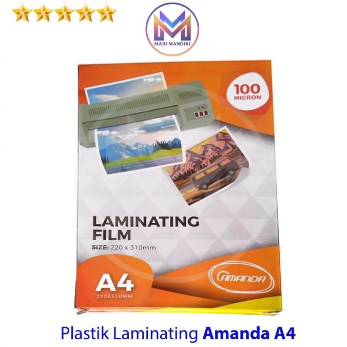 

Plastik Laminating Film Amanda A4 100 Micron / Isi 100 Lembar