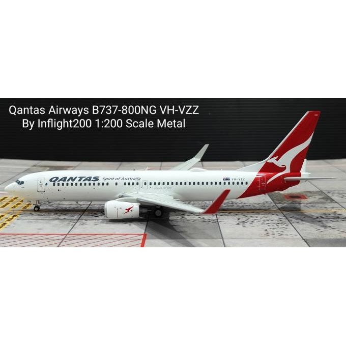 Promo Qantas Airways B737-800Ng Vh-Vzz By Inflight200 Metal