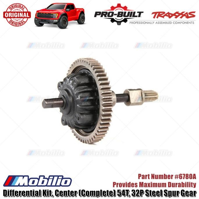 Grosir Traxxas Part #6780A Pro-Built Differential Kit Center Complete 54T 32P Steel Spur Gear For Rc