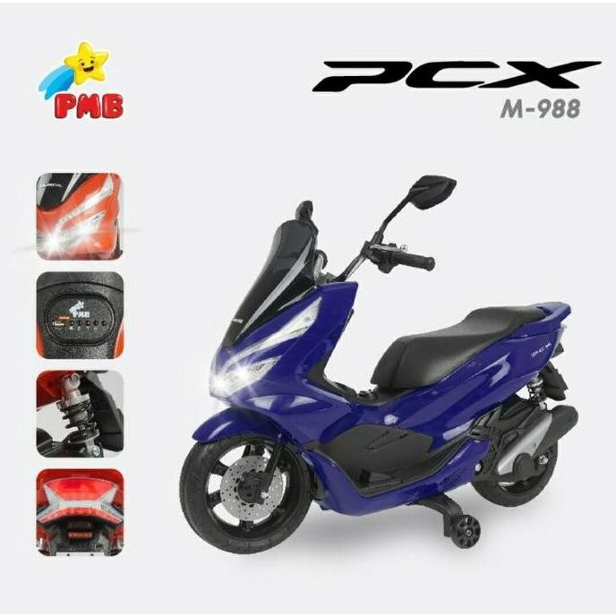 Sale Motor Aki Mainan Anak Pmb M988 / Mainan Motor Anak Honda Pcx Mobil Dorong Lampu