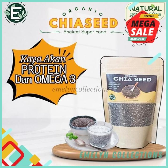 

ORGANIC BLACK CHIASEED 100GR CHIA SEED PREMIUM ORIGINAL MEXICO BAGUS BUAT DIET PREMIUM !!!