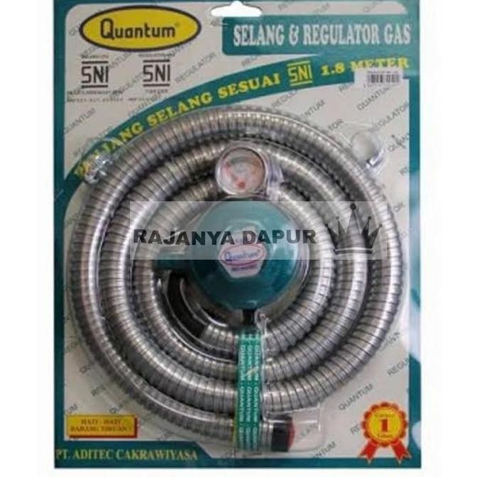 QUANTUM SELANG & REGULATOR GAS PAKET - QRL 032/232 - SELANG DAN REGULATOR QUANTUM