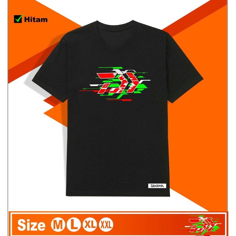 Kaos Mancing Daiwa Lengan Pendek Baju Mancing Original Katun 30S Murah