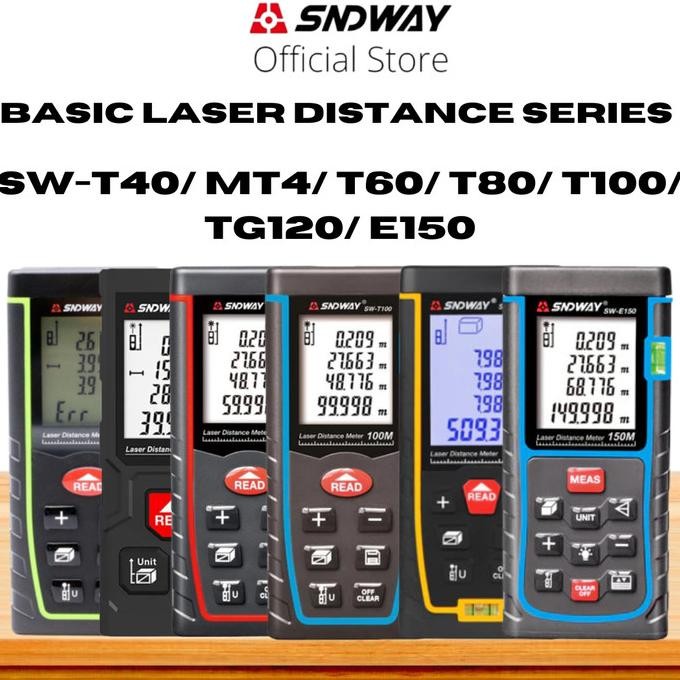 SNDWAY Meteran Laser Digital Distance 100 Meter