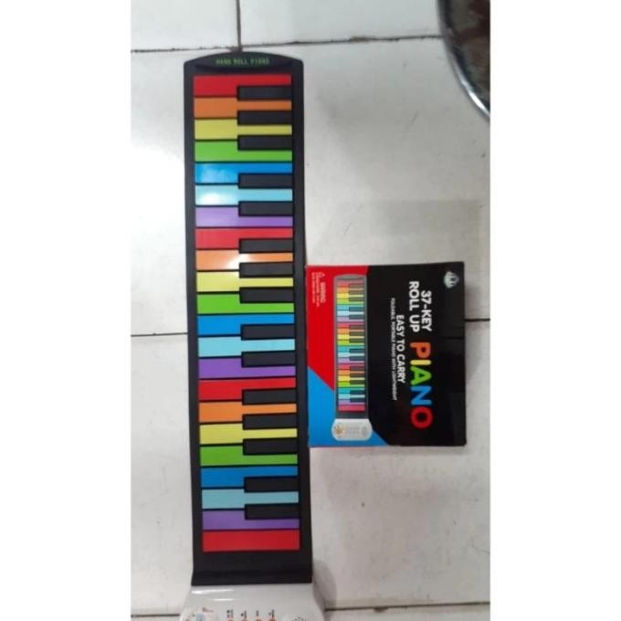 Grosir Mainan Anak Piano Roll Up Piano 37 Key Piano Gulung Electric