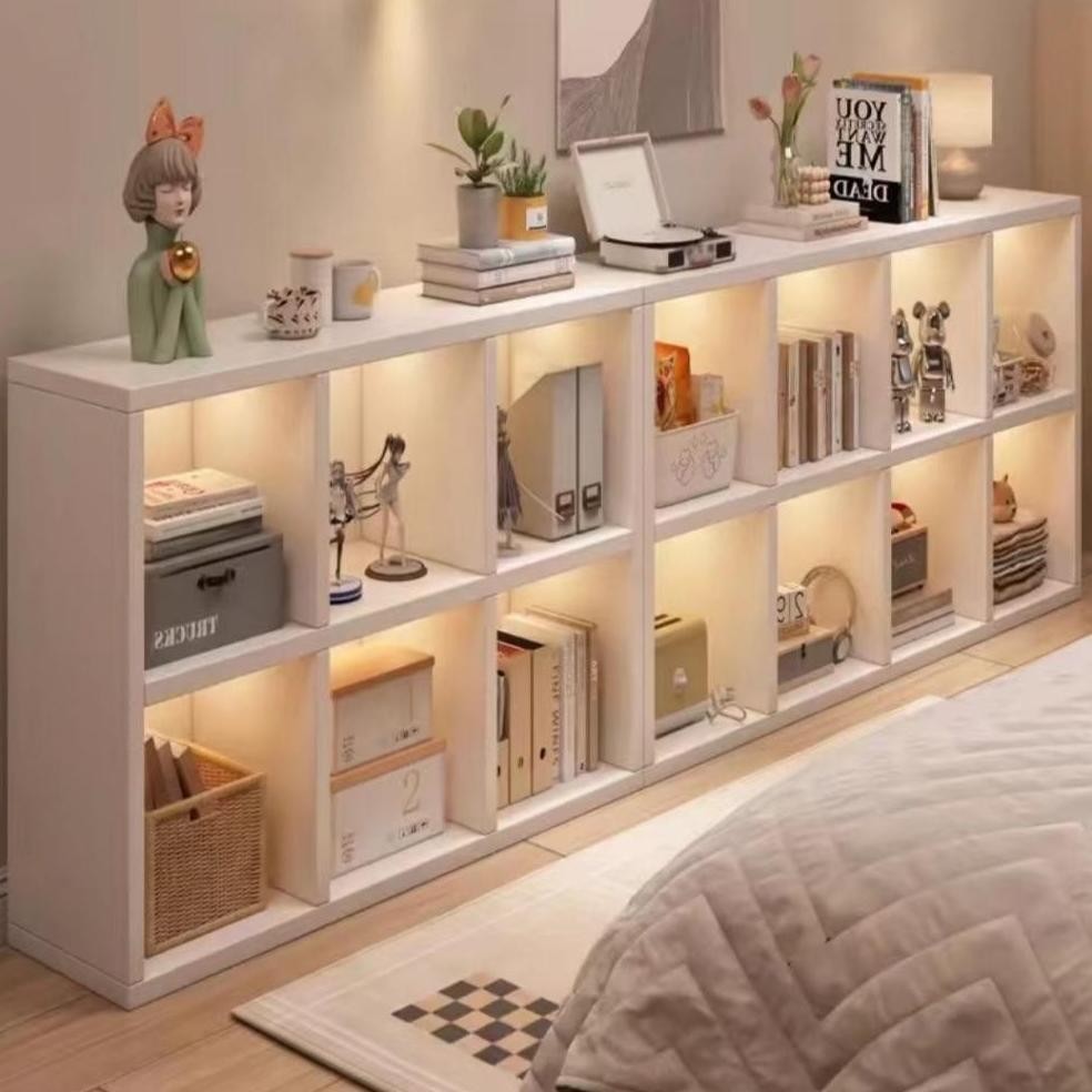 Lemari Rak Buku Lemari Buku Kayu Rak Susun Rak Buku Lemari Penyimpanan Serbaguna