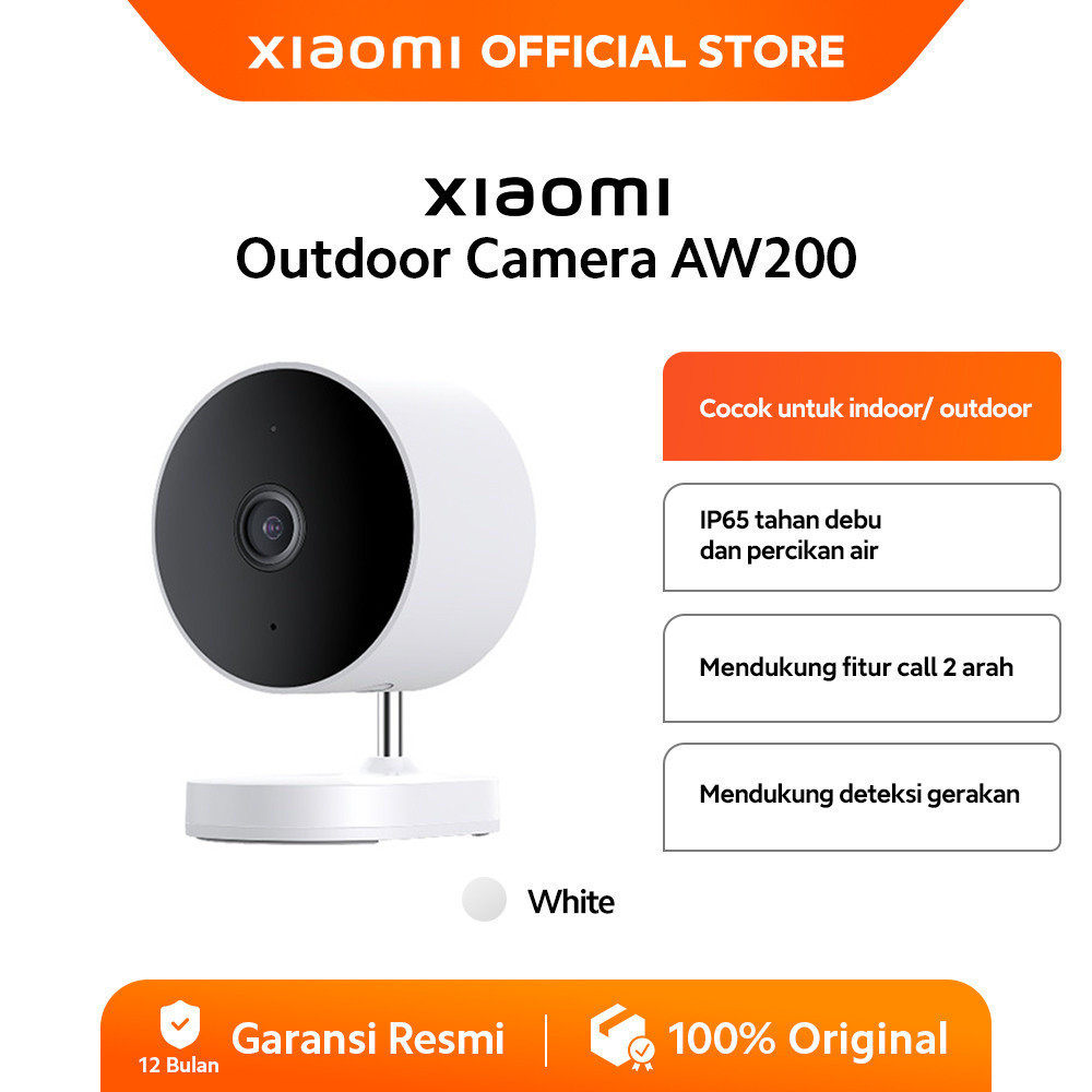 Xiaomi Outdoor Camera AW200 | CCTV Indoor / Outdoor | IP65 Tahan Debu & Air | Deteksi Gerakan | Fitu