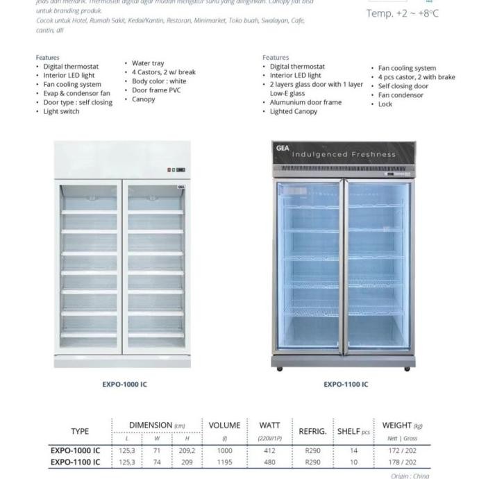 THERMOSTAT (1 SET)GEA SHOWCASE 2PINTU EXPO 1000IC NEW ORIGINAL GEA