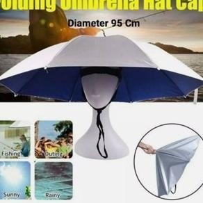 Payung Topi Besar Ukuran Diameter 95Cm-Topi Payung Mancing Hiking Outd ASLI