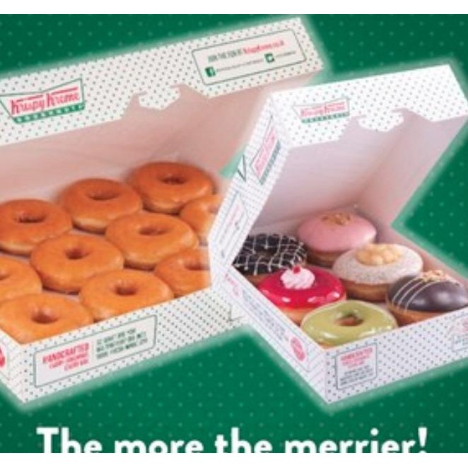 

1.5 LUSIN / 18 biji Krispy Kreme Krispykreme donat Doughnut