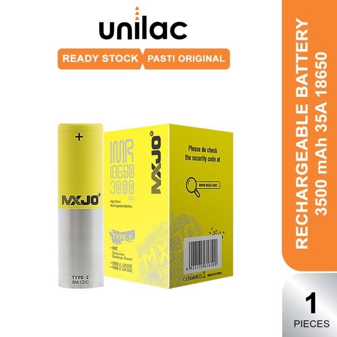 (ORIGINAL) Baterai MXJO 3000mAh 18650 - Battery MXJO 3000 mAh 18650 100% Authentic Batrai Batere Bat