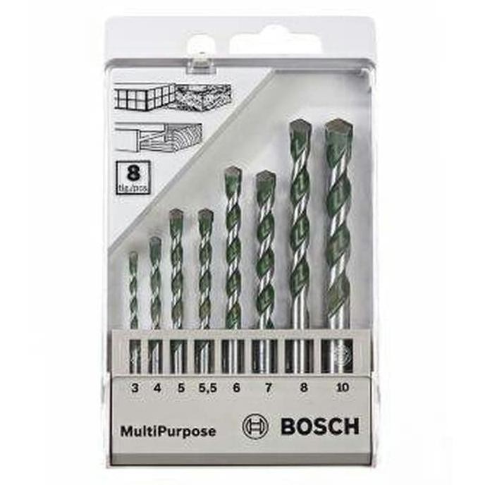 Bosch Mata Bor Set 8Pcs Mata Bor Multi Purpose Bor Beton Besi Kayu