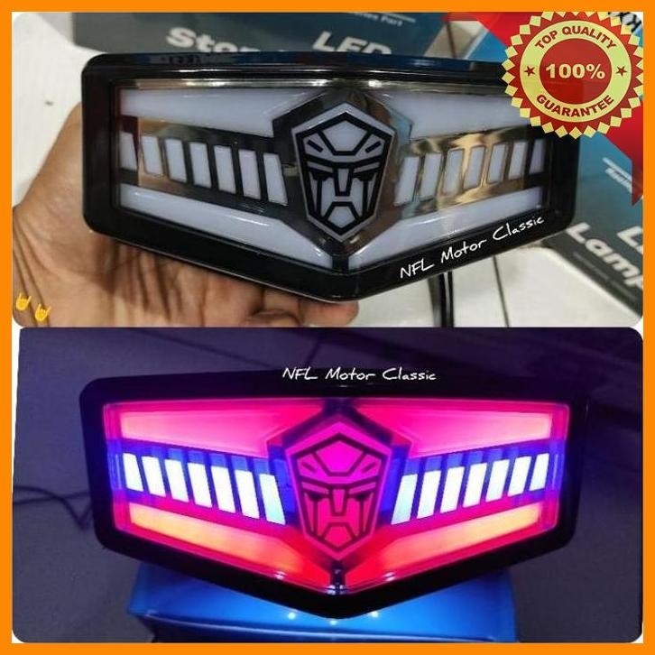 [GAZ] STOPLAMP RX KING NEW LED RUNNING DRL 3IN1 LAMPU STOP RXKING MODEL TRANSFORMERS