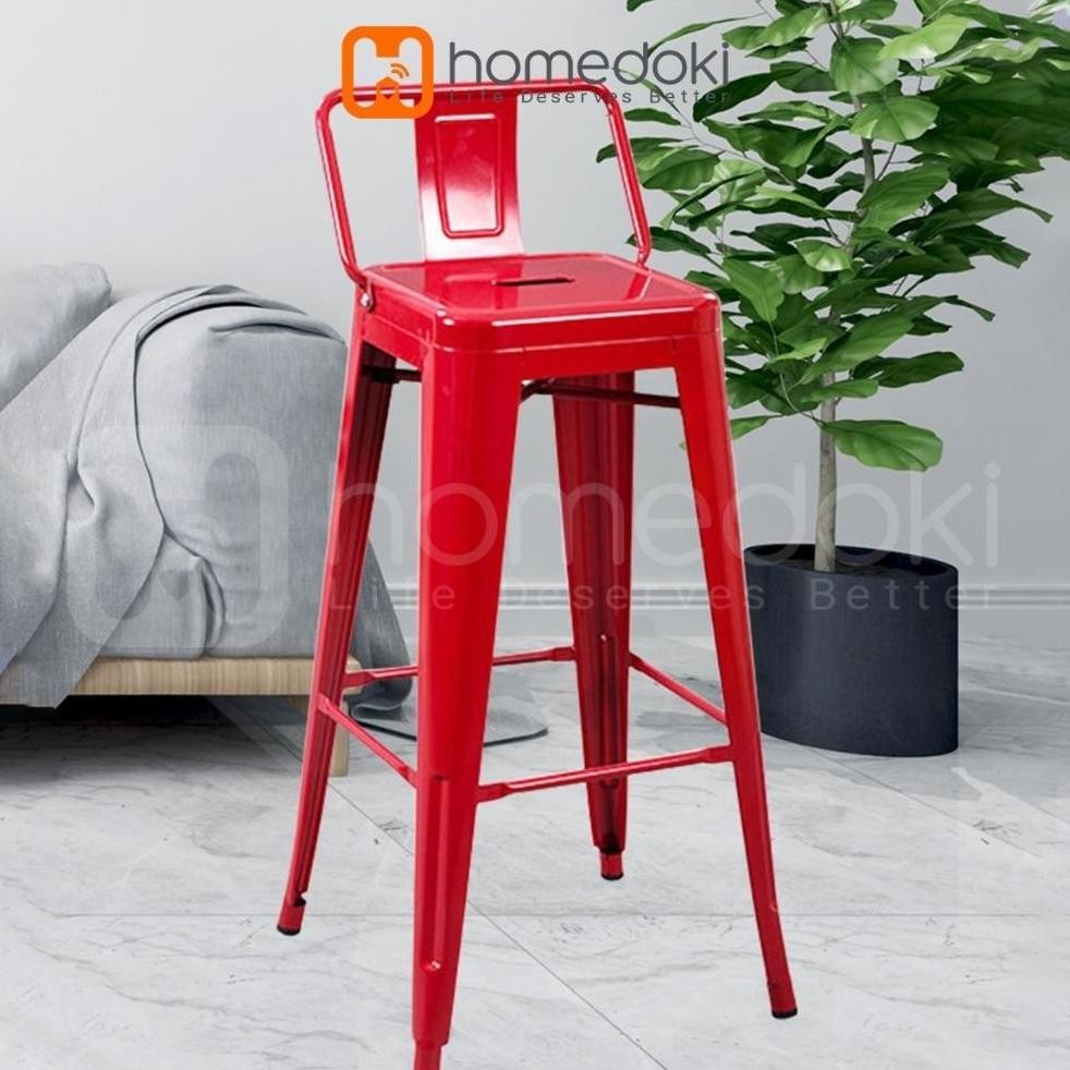 Kursi Bar Besi/Kursi Makan/ Kursi Persegi Tinggi / Kursi Outdoor