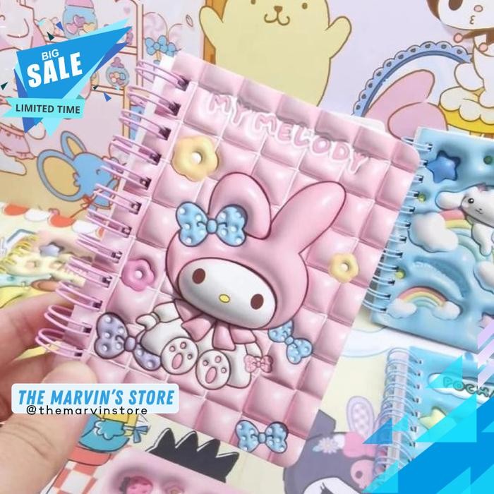 

BUKU TULIS / NOTEBOOK RING SANRIO - BUKU CATATAN SCRAPBOOK TERMURAH !!