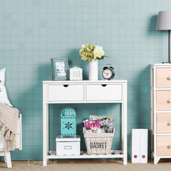 Ifurnholic Sandra Console Table | Meja Kamar Aesthetic | Meja Belajar Dan Konsol Minimalis Furniture