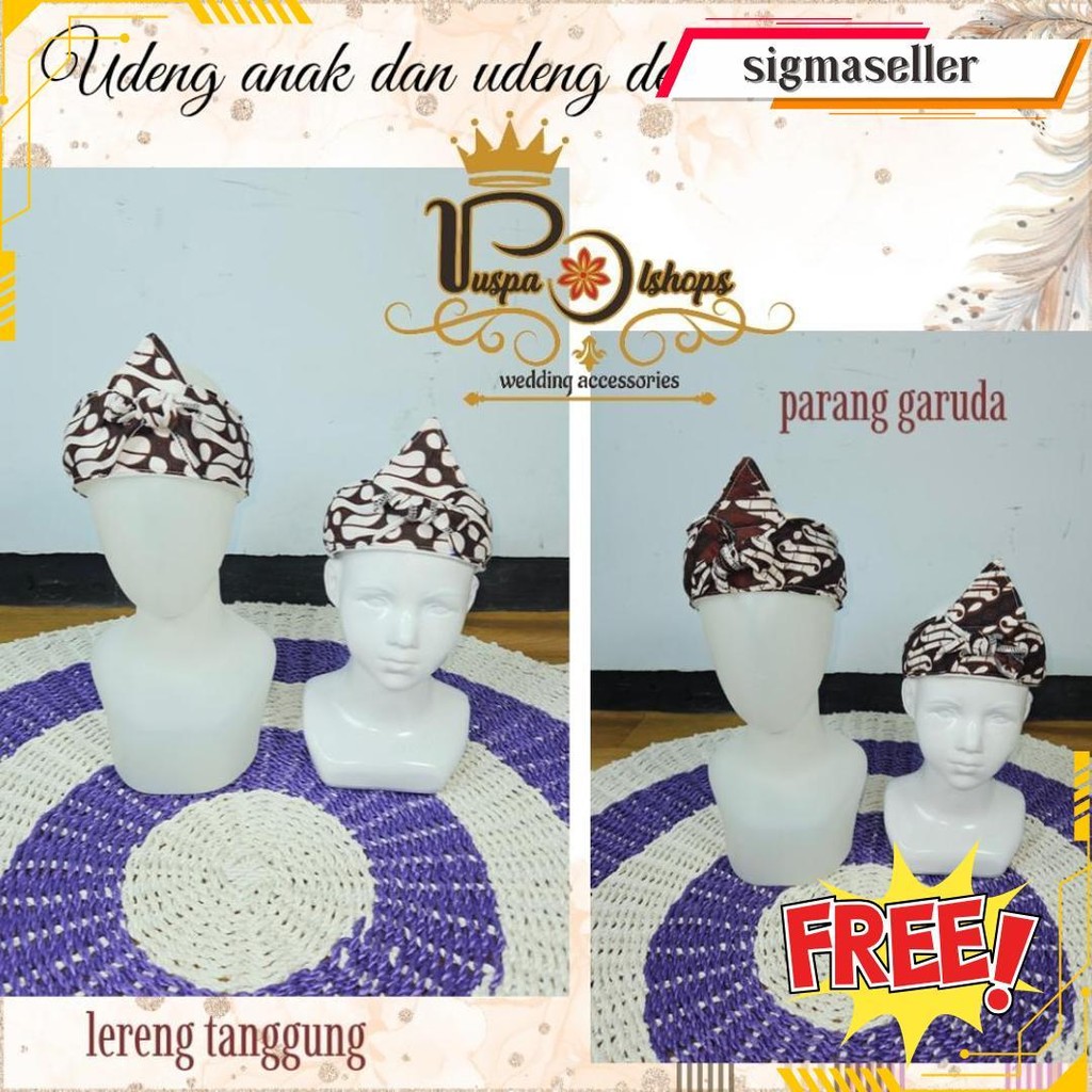 Udeng Slembong Udeng Sapit Urang Set Udeng Set Saput Udeng Slembong Standar Jumbo Totopong Sunda Dew