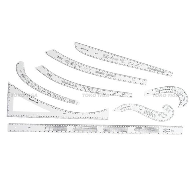 

TERMURAH - Penggaris Pola Badan Lengan Leher Pinggul Celana Bahan Akrilik / Pattern Ruler French Curve (FCS)
