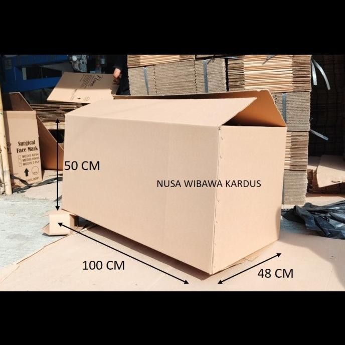 

kardus box packing polos 100x48x50 cm murah