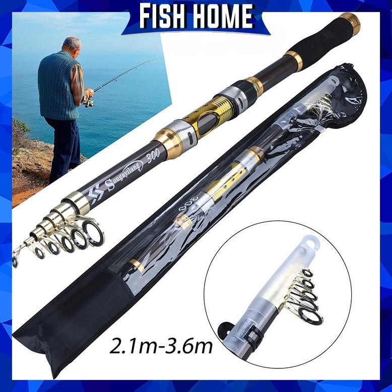 JORAN PANCING PANCING SERAT KARBON PORTABEL TELESKOPIK EVA HANDLE 2.1M 2.4M 2.7M 3.0M 3.6M BAITCASTI