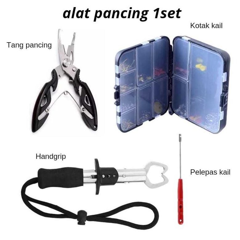 PERALATAN MANCING SET TANG KAIL PANCING MATA KAIL KOTAK KAIL HANDGRIP MULUT UMPAN IKAN
