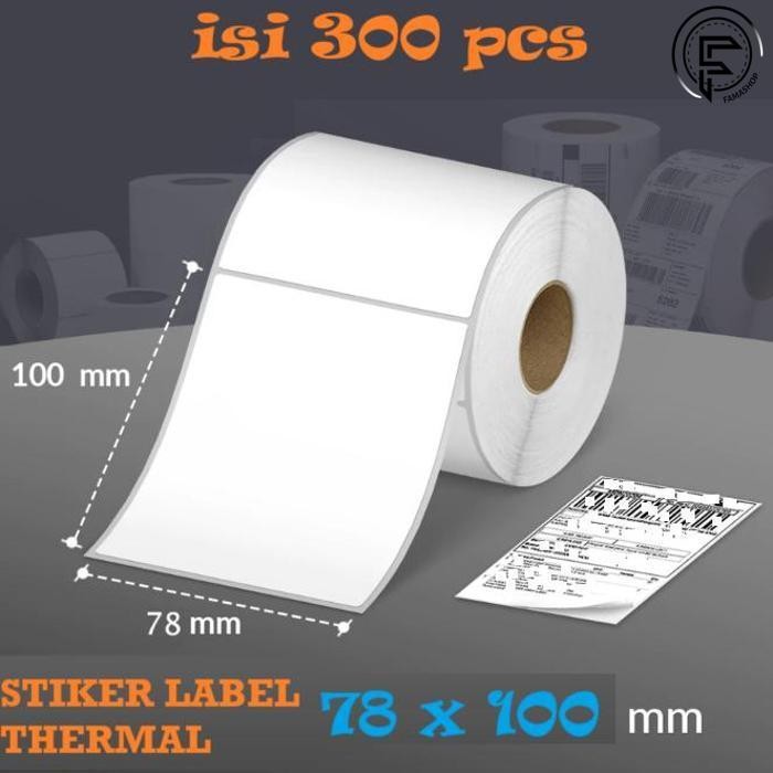 

BARU LABEL STIKER THERMAL 78X100MM ISI 500PCS WATERPROOF STICKER LABEL GAP LABEL KERTAS 78MM X 100MM ISI 300 MURAH