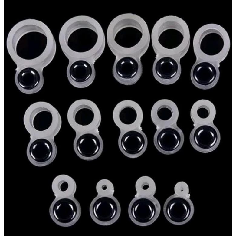 14 PCS RING GUIDE JORAN PANCING BAHAN SILIKON UKURAN 1 - 14