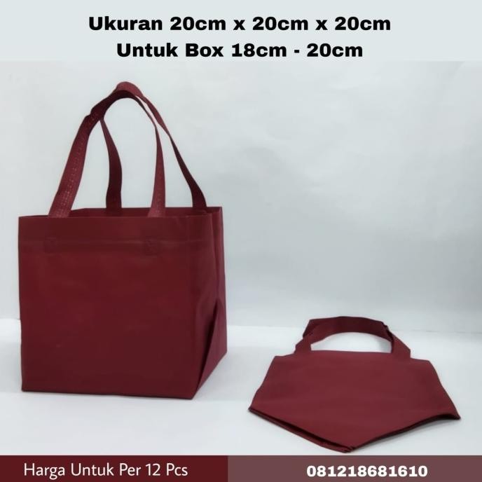 

Tas Spunbond Kotak Ukuran 20cm x 20cm x 20cm murah