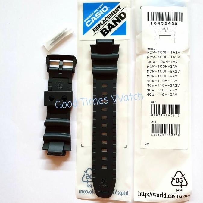 STRAP CASIO MCW-100H / MCW-110H / MCW 100 MCW 110 Casio Original murah