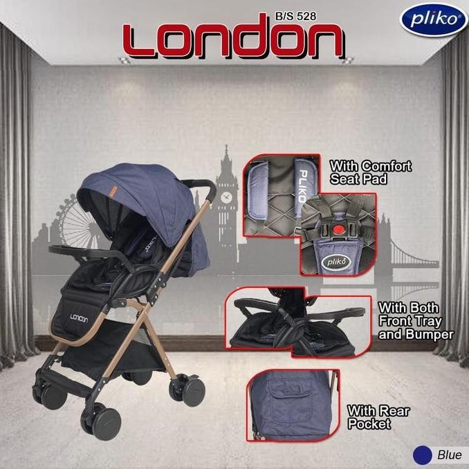 Murah Kereta Dorong Bayi Pliko Bs528 Baby Stroller London Cabin Size